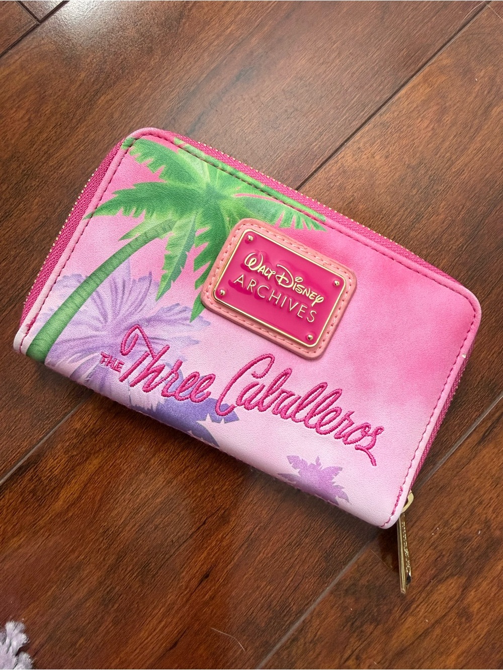 Loungefly Pink Three Caballeros Zip Wallet - Picture 2 of 5